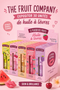 Huiles de fruits naturelles pour soins des lèvres en bouteille