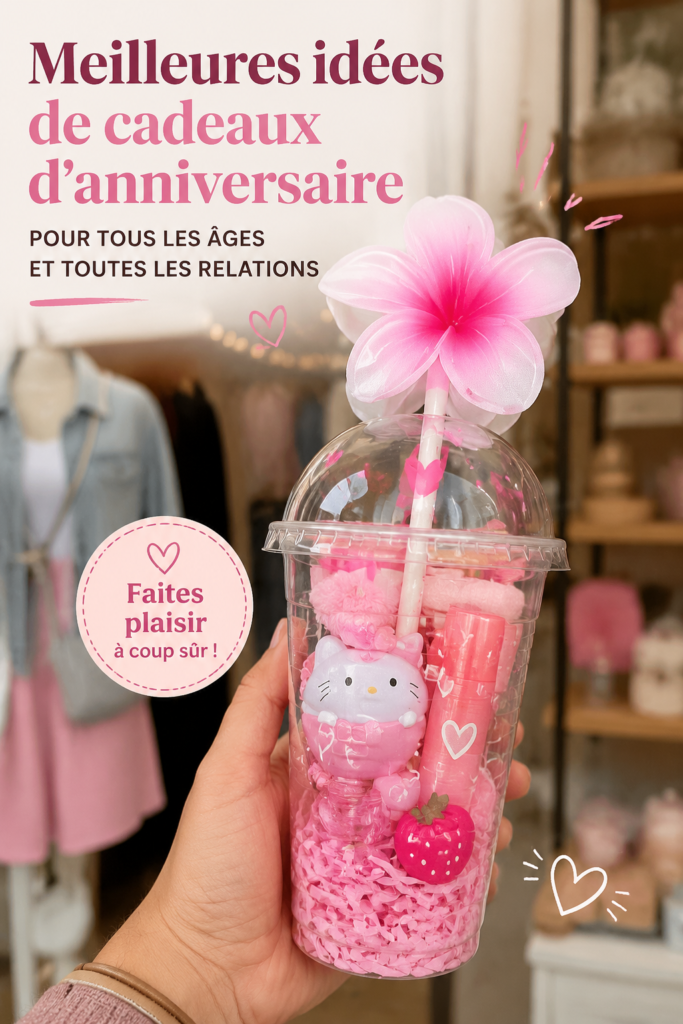 Un cadeau d'anniversaire joliment emballé avec un noeud coloré sur une table festive.