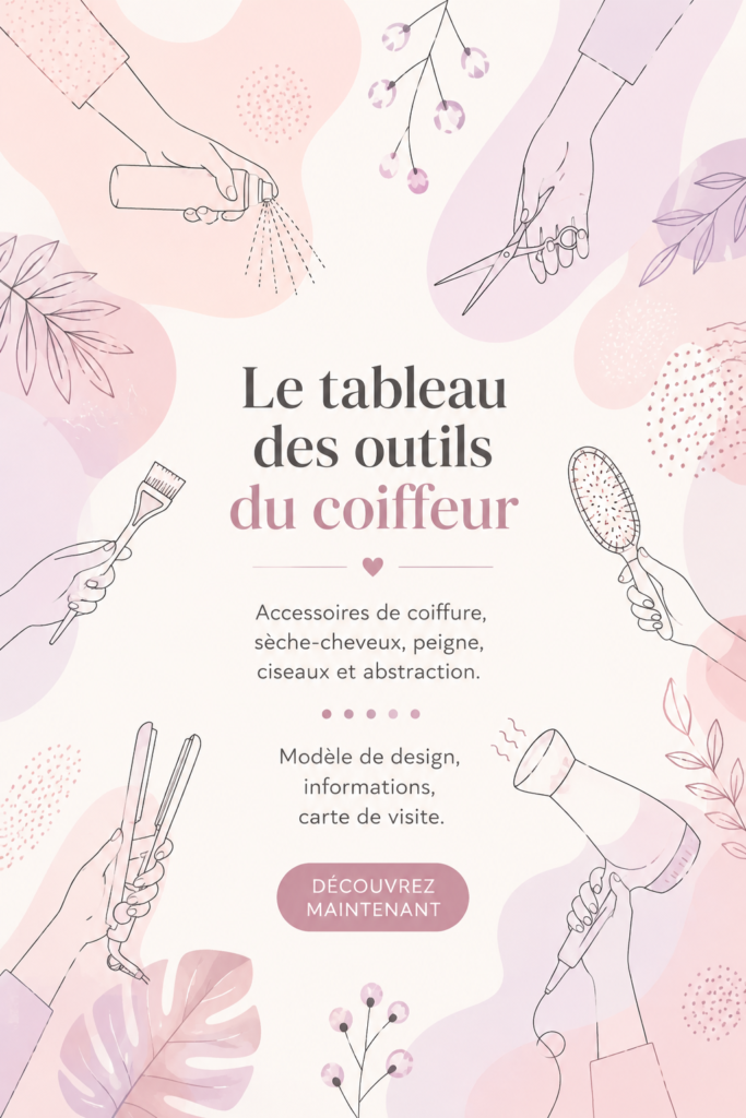 Cadeaux essentiels pour coiffeurs, ciseaux, brosses et accessoires de coiffure.
