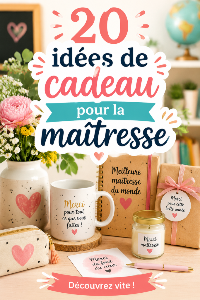 Idées de cadeaux créatifs pour remercier la maîtresse