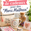 Cadeaux sur une table pour remercier une maîtresse