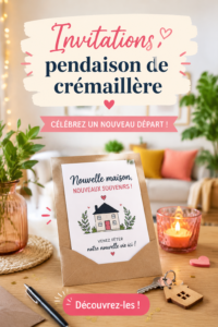 Exemples d'invitations créatives pour une pendaison de crémaillère avec une touche personnelle.