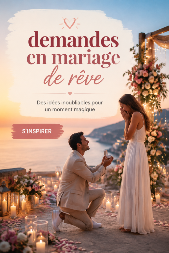 Demande en mariage romantique avec une bague