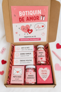 Un kit de cadeaux coloré avec différents articles attrayants pour une fête.