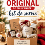 Un kit de survie coloré et bien présenté, idéal pour un cadeau de fin d'année.