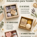 Un ensemble coloré de savons artisanaux présentés dans un joli emballage, prêt à être offert.