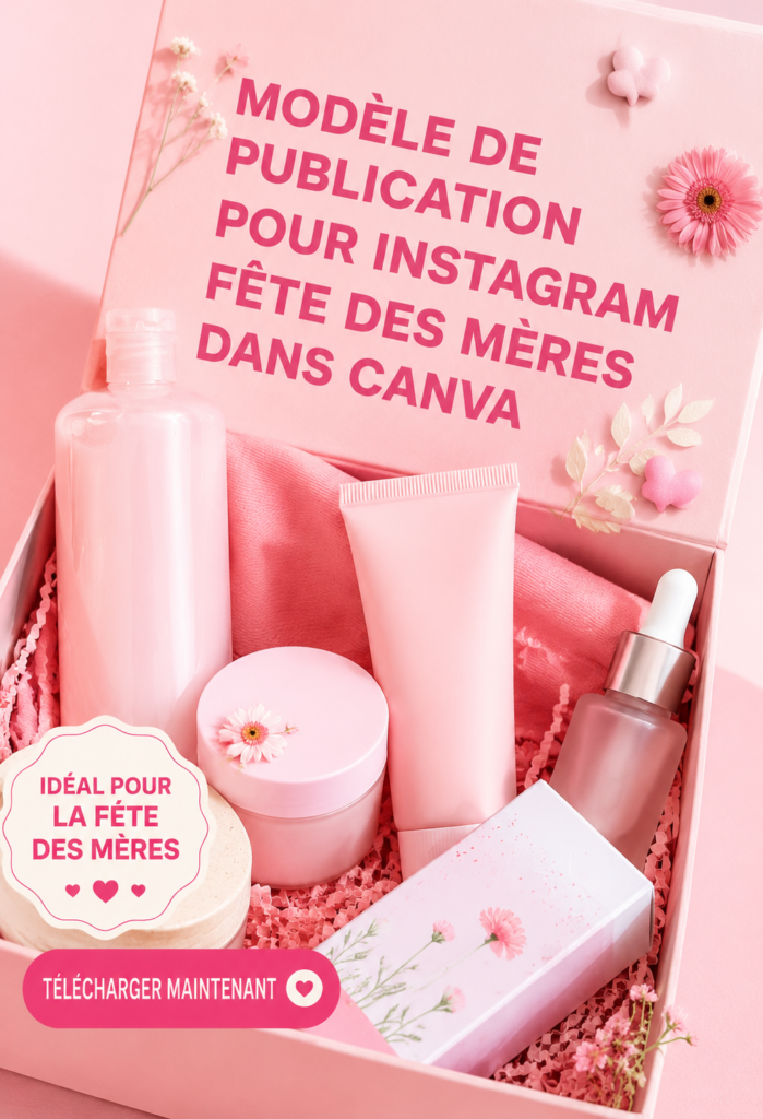 Modèle de post Instagram pour la fête des mères sur Canva avec un design chaleureux