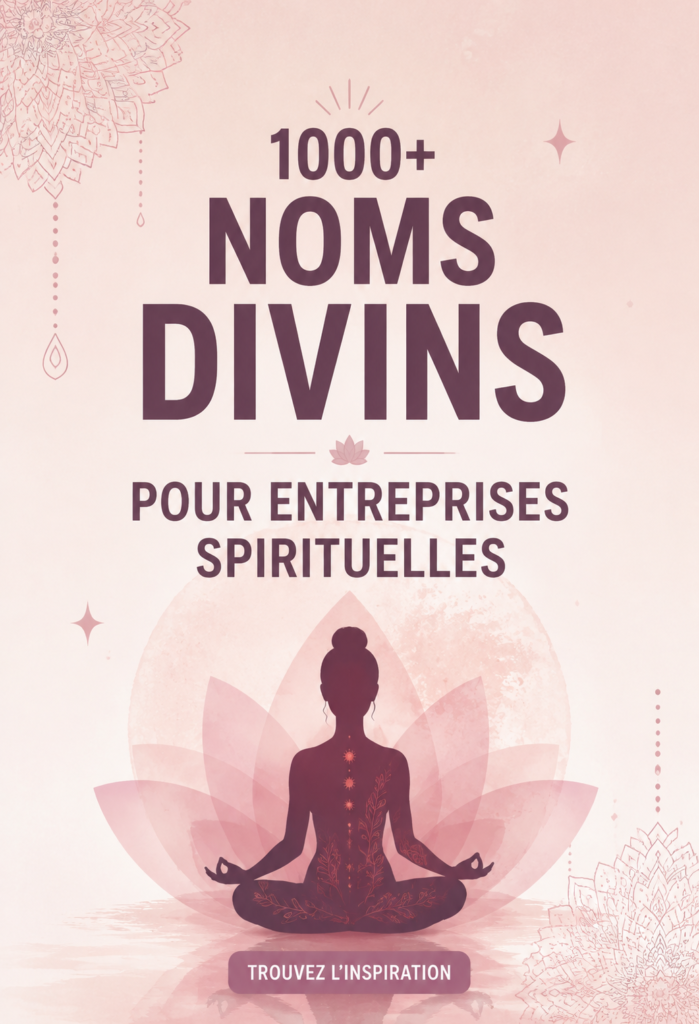 Illustration d'idées de noms pour une entreprise spirituelle, mettant en avant des designs inspirants.
