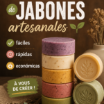 Un ensemble de savons artisanaux colorés disposés sur une table, illustrant le plaisir de faire ses propres produits cosmétiques.