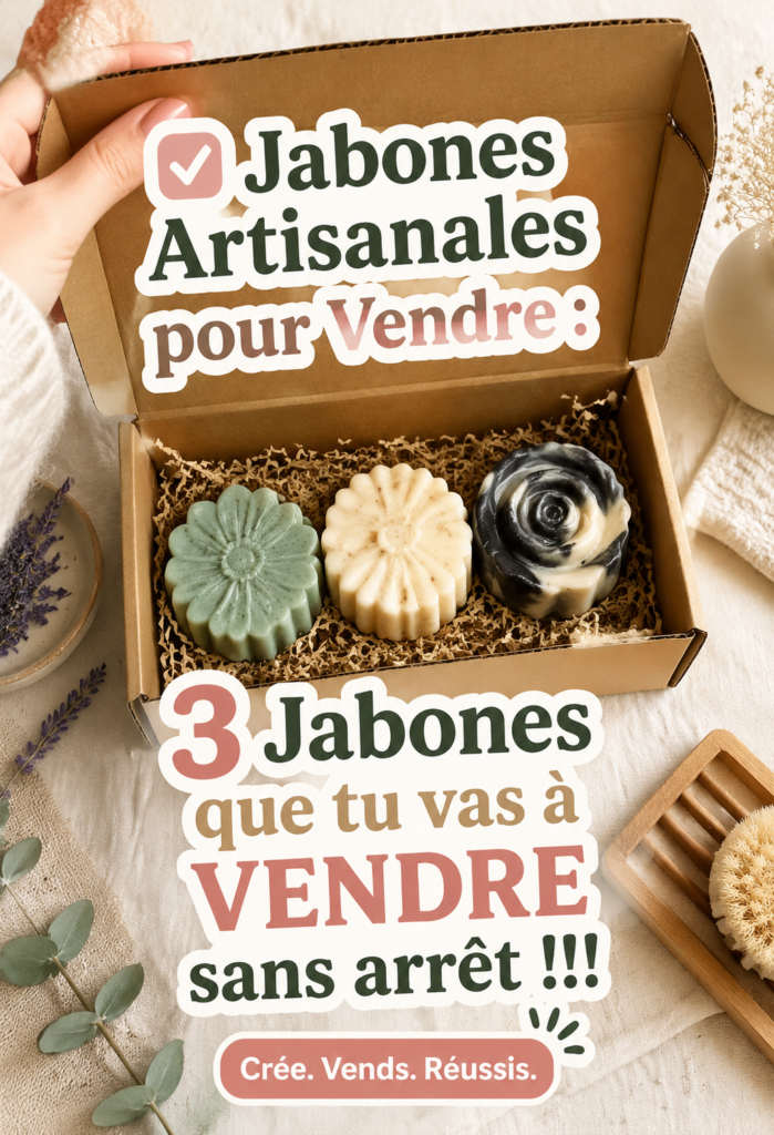 Une sélection de savons artisanaux colorés et parfumés faits maison.