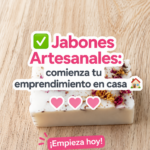 Femme en train de fabriquer des savons artisanaux à la maison