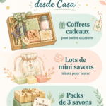 Savons artisanaux colorés et décoratifs présentés sur une étagère