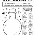 Un enfant jouant à un jeu éducatif sur les émotions avec un parent