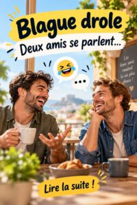Deux amis riant ensemble en partageant des blagues drôles.