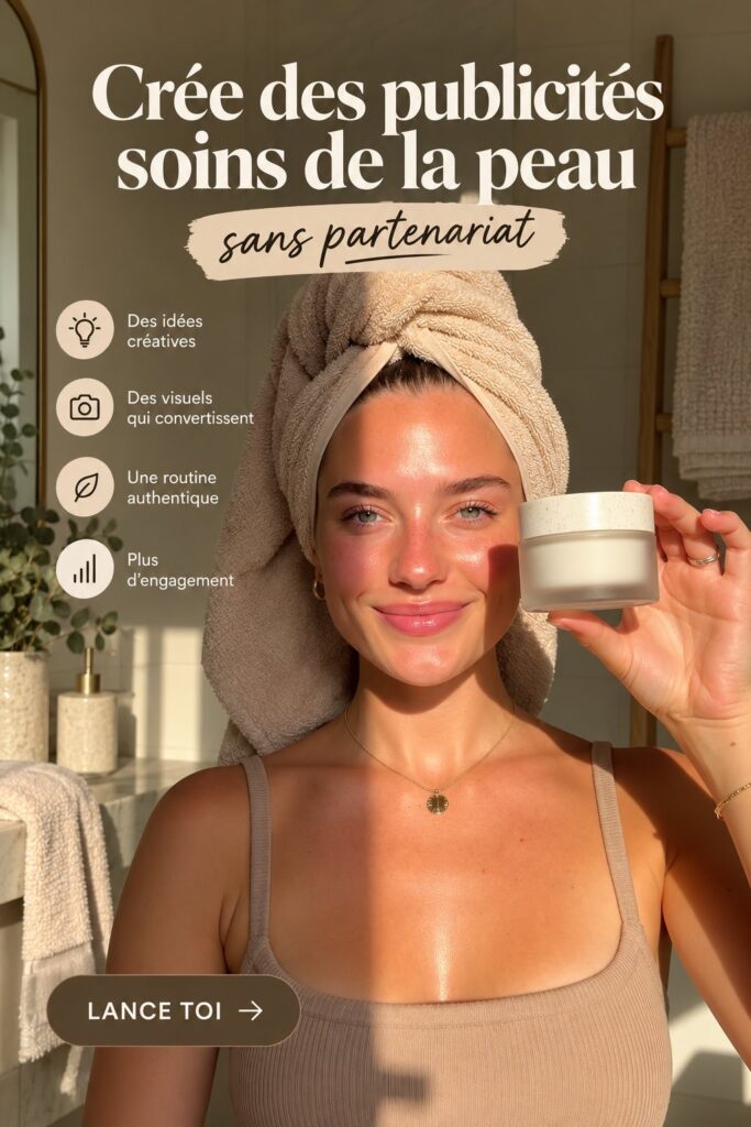 Exemple d'annonce de soins pour peau, colorée et attrayante.