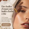 Flacon d'huile d'argan avec produit de beauté. Huiles pour le visage.