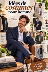 Idées de costumes pour hommes élégants et originaux pour diverses occasions.