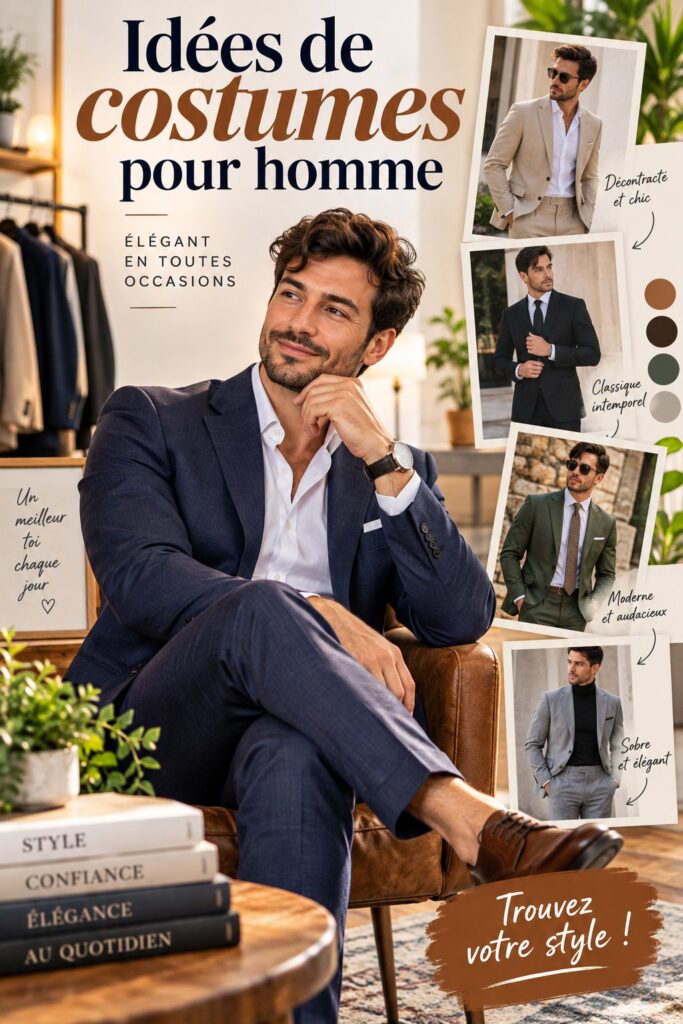Idées de costumes pour hommes élégants et originaux pour diverses occasions.