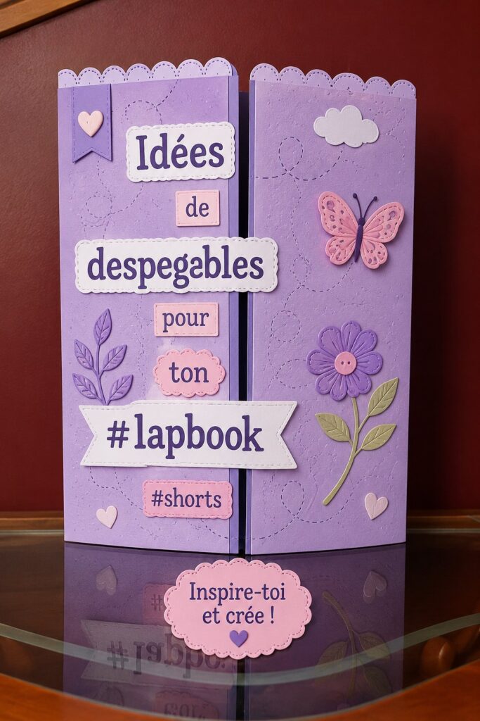 Un lapbook illustrant l'utilisation de dépliants colorés et créatifs.