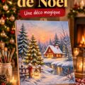 Toile de Noël artistique avec des motifs festifs