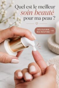 Image d'une femme choisissant des soins de beauté adaptés à sa peau.