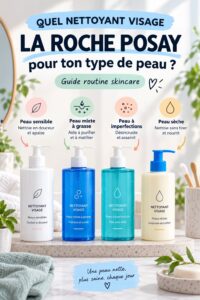 Personne choisissant un nettoyant visage La Roche-Posay en magasin.