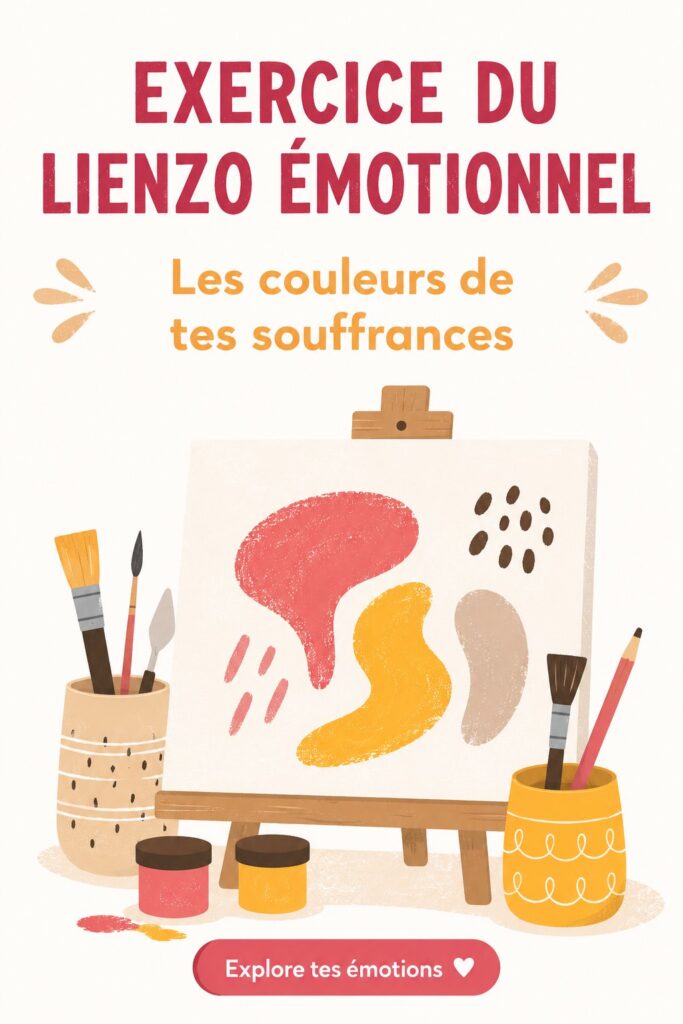 Un tableau vibrant avec des couleurs représentant des émotions variées