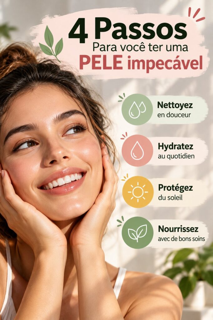 Femme souriante avec une peau éclatante après routine de soins