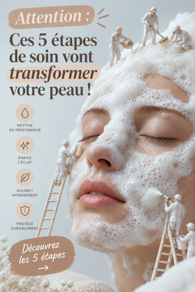 Femme appliquant un soin de peau, rayonnante et sereine