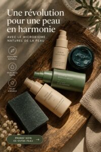 Soins au microbiome pour une peau équilibrée et éclatante.