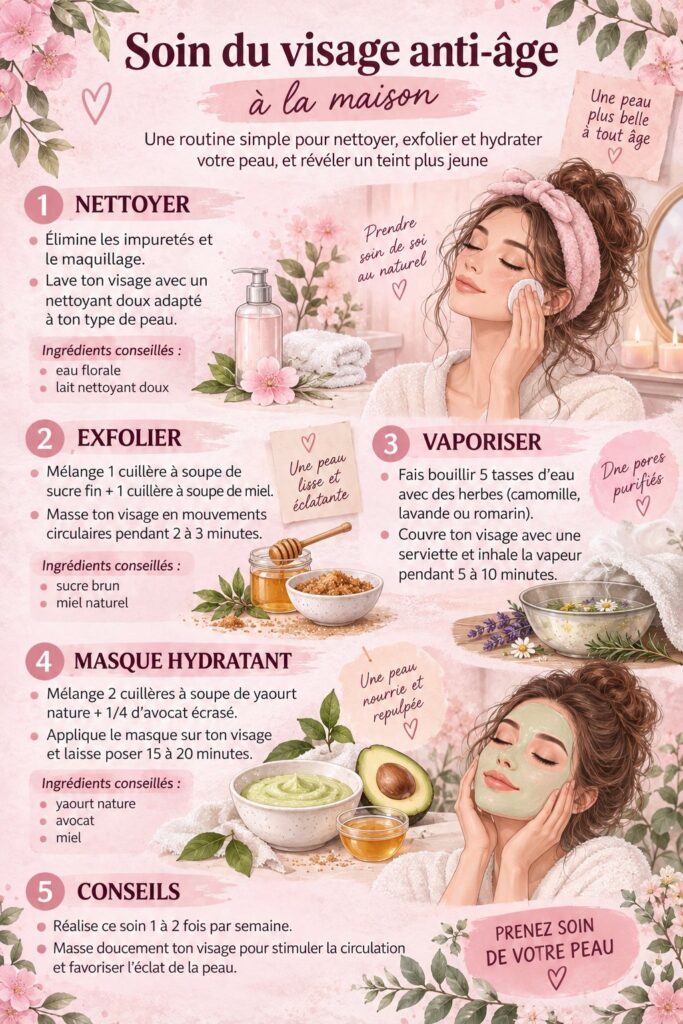 Femme appliquant un soin anti-âge sur son visage dans une ambiance sereine.