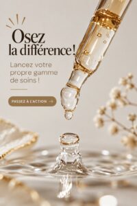 Une sélection de soins de peau uniques et naturels disposés sur une table en bois.