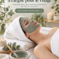 Femme appliquant un masque en argile sur son visage pour un soin naturel.
