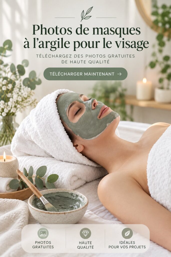 Femme appliquant un masque en argile sur son visage pour un soin naturel.