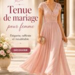 Femme élégante portant une robe de mariage dans un cadre festif