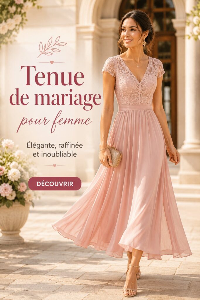 Femme élégante portant une robe de mariage dans un cadre festif