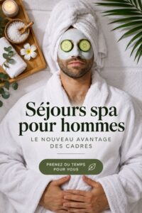 Un homme se relaxant dans un spa avec un soin du visage