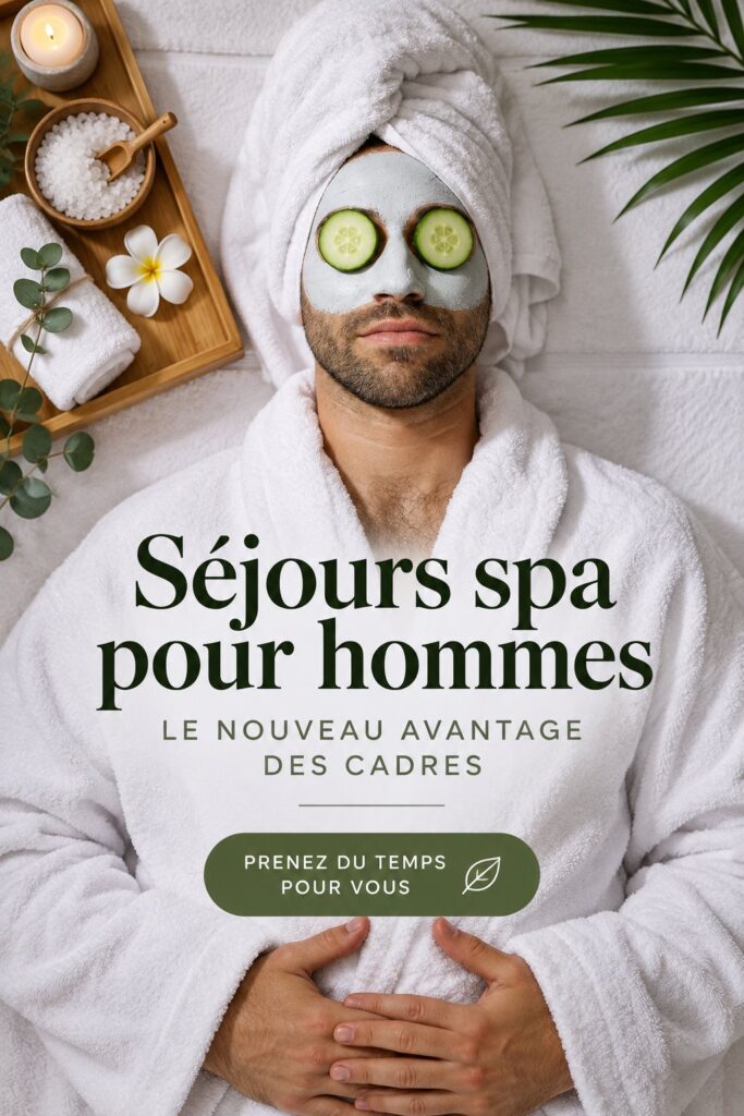 Un homme se relaxant dans un spa avec un soin du visage