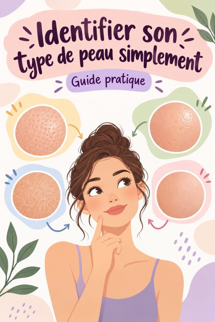 Femme analysant sa peau pour identifier son biotype cutané