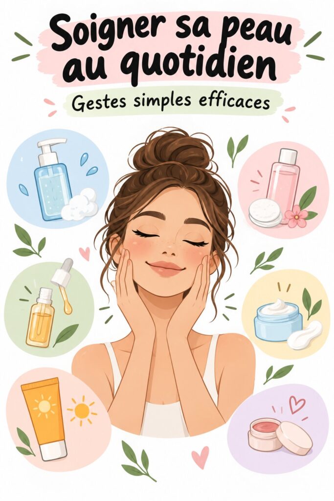 Femme appliquant des soins de la peau pour un teint éclatant
