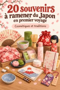 Sélection de produits japonais emblématiques à rapporter en souvenirs.