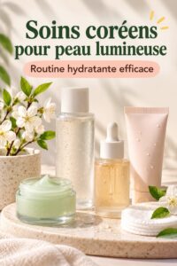 Produits Laneige affichés sur une coiffeuse, représentant la beauté et le soin de la peau.