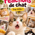 Un chat surpris avec une grande expression faciale.