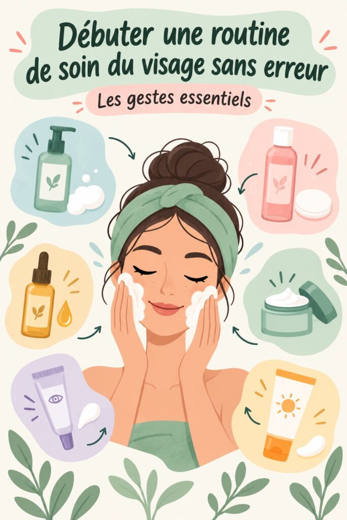 Femme appliquant une crème hydratante sur son visage dans une salle de bain bien éclairée