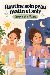 Femme appliquant une crème hydratante sur son visage, illustrant une routine de soins pour un teint éclatant