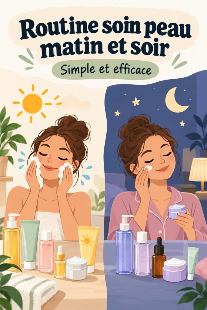 Femme appliquant une crème hydratante sur son visage, illustrant une routine de soins pour un teint éclatant