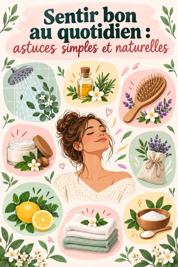 Une femme souriante profitant d'un moment de bien-être avec des huiles essentielles.