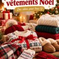 Un ensemble de vêtements colorés parfaitement disposés pour Noël